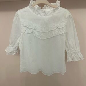 Janie and Jack White Ruffle Blouse